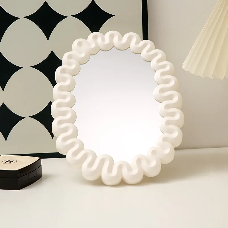 Gentle Welcome Plastic Cream Style Portable Foldable Single Side Make Up Mirrors-9