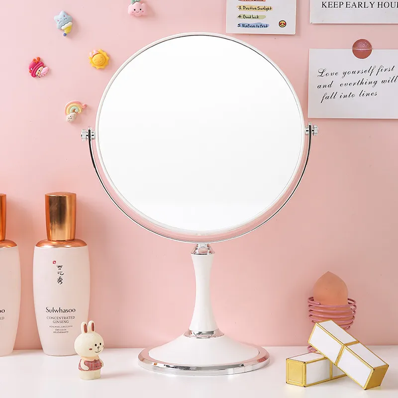 Gentle Welcome Cream Style, Scalable Rotating Cute Good Looking Double Sided Make Up Mirrors-8