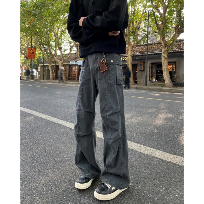 PAINT STAIN Workwear Style Pants Unisex-10