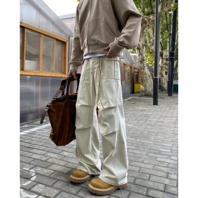 PAINT STAIN Workwear Style Pants Unisex-5
