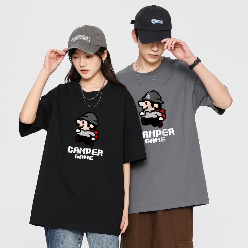 Cotton Gene Drop Shoulder Sleeve T Shirt Unisex-7