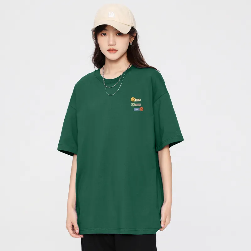 Cotton Gene Drop Shoulder Sleeve T Shirt Women's-9