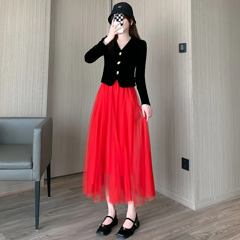 Cotton Gene Casual Long Skirt Women's-13
