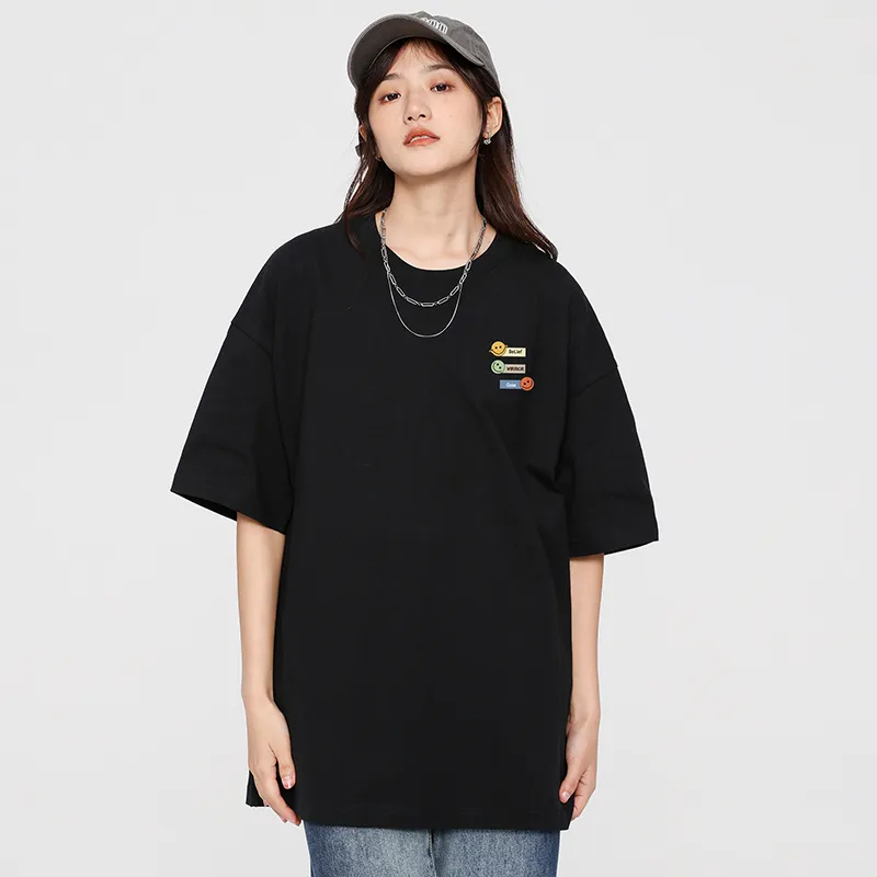 Cotton Gene Drop Shoulder Sleeve T Shirt Women's-7