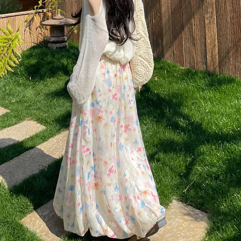 Cotton Gene Casual Long Skirt Women's-2