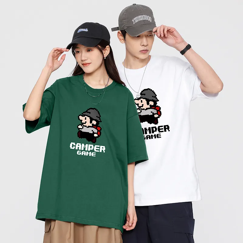 Cotton Gene Drop Shoulder Sleeve T Shirt Unisex-16
