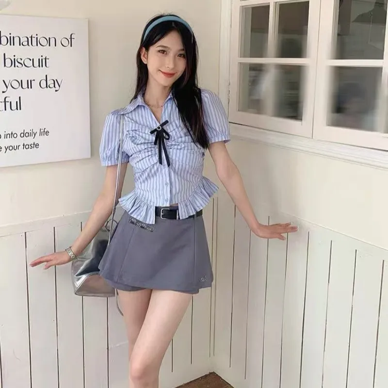 Cotton Gene Two Piece Skirt Sets Women's Picture Color + Gift Bag-4