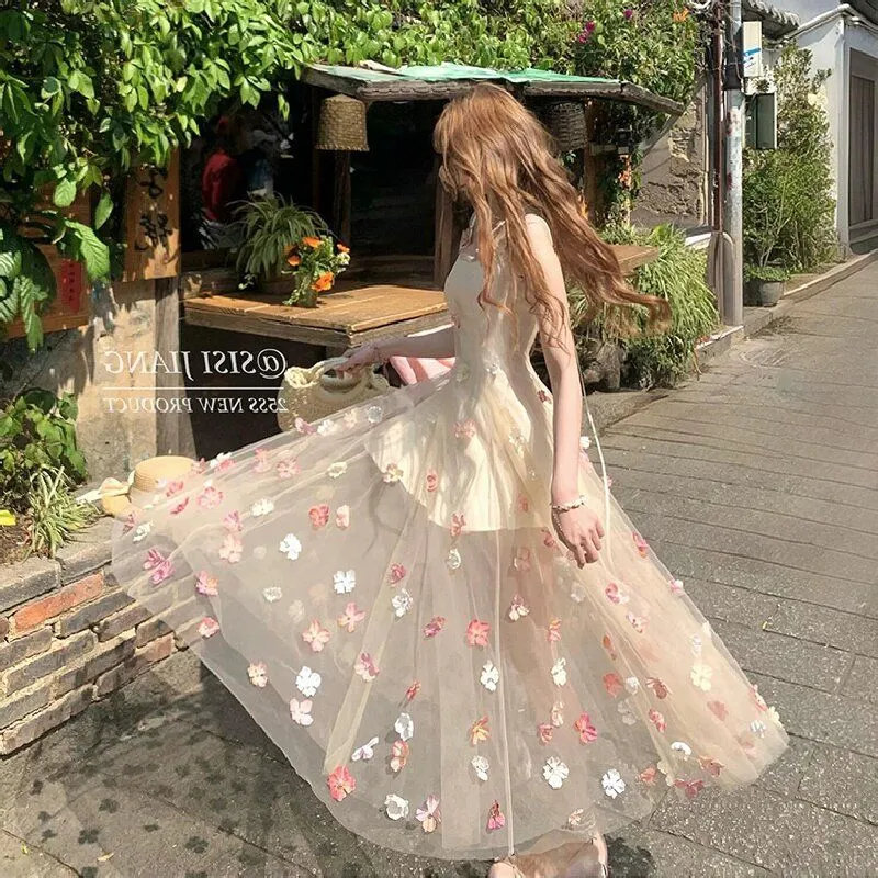 Cotton Gene Slip Dresses Women's Image Color 461-3