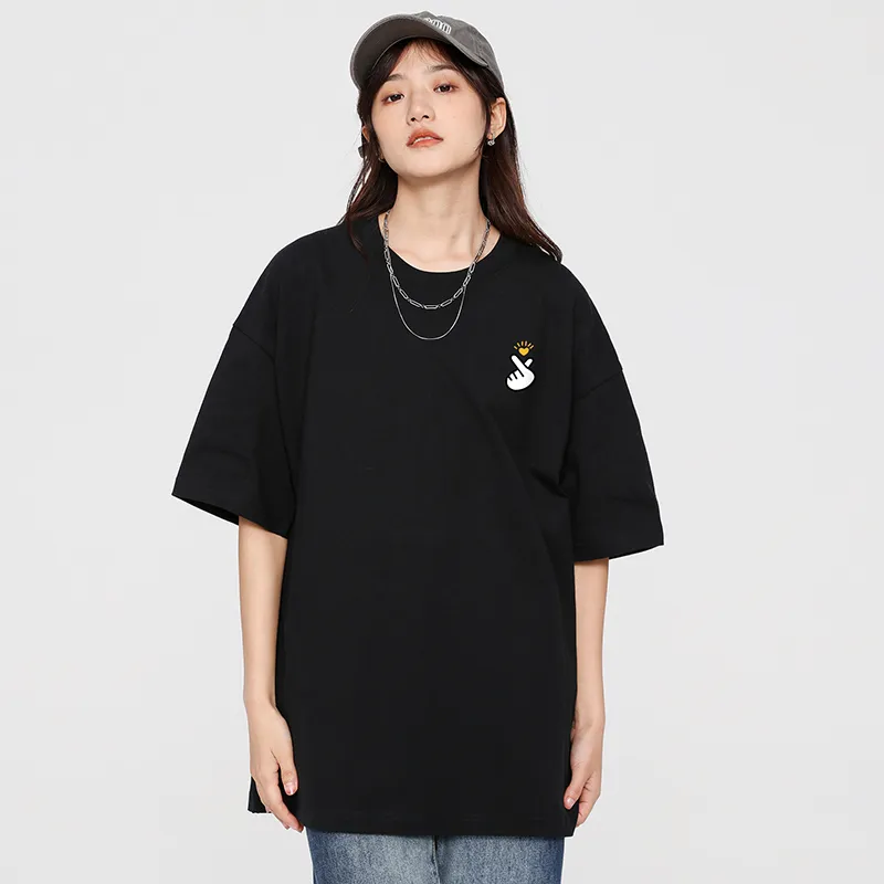 Cotton Gene Drop Shoulder Sleeve T Shirt Women's-11