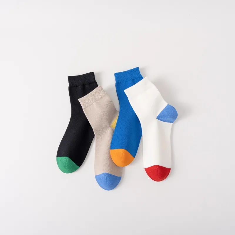 Cotton Gene Mid Calf Socks Men's 4 Pack-4