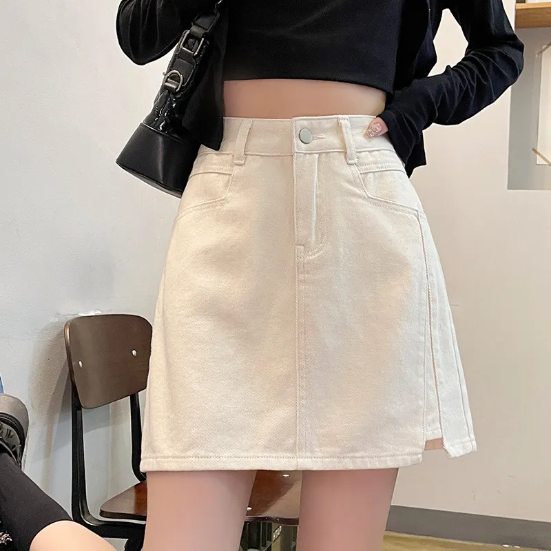 Cotton Gene Denim Short Skirts Women's-4