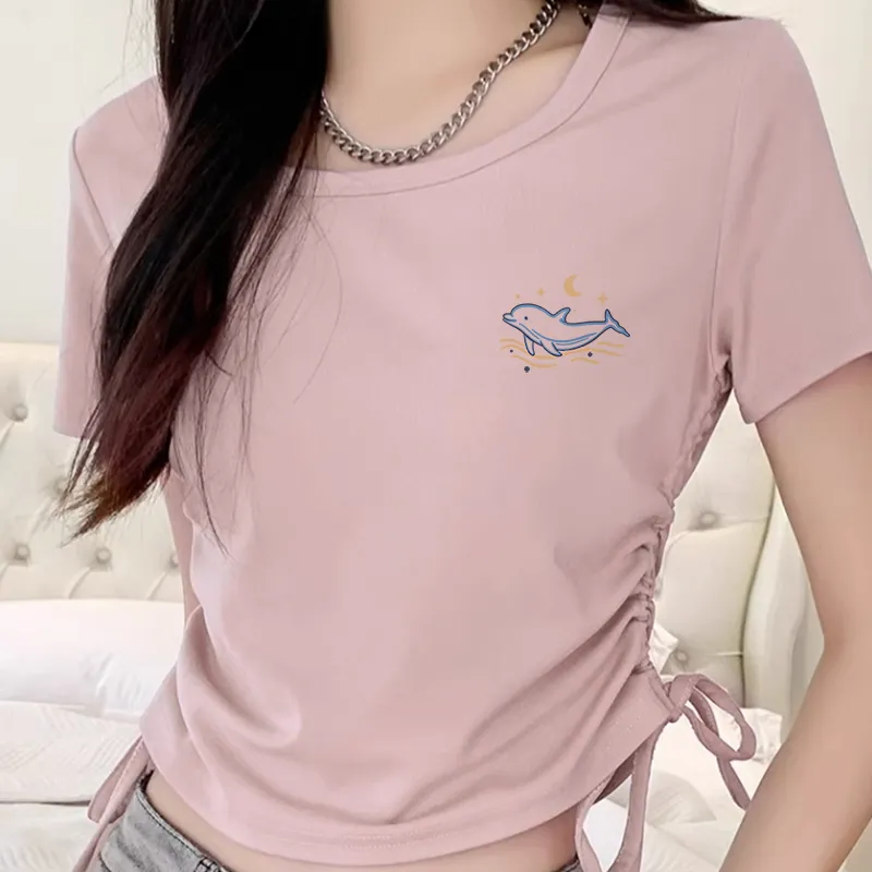 Cotton Gene Set in Sleeve T Shirt Women's-2