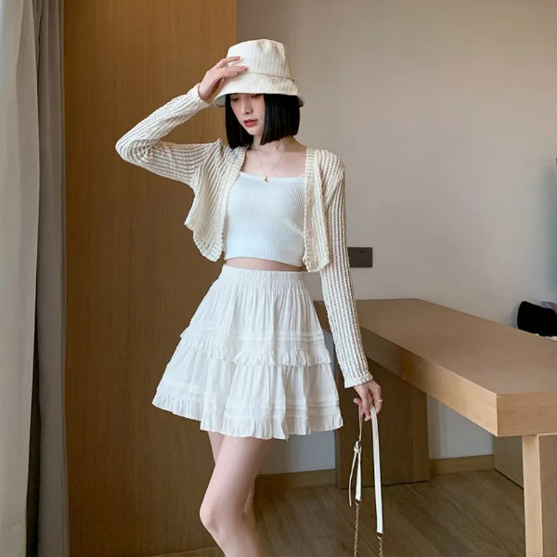 Cotton Gene Casual Short Skirts Women's-0