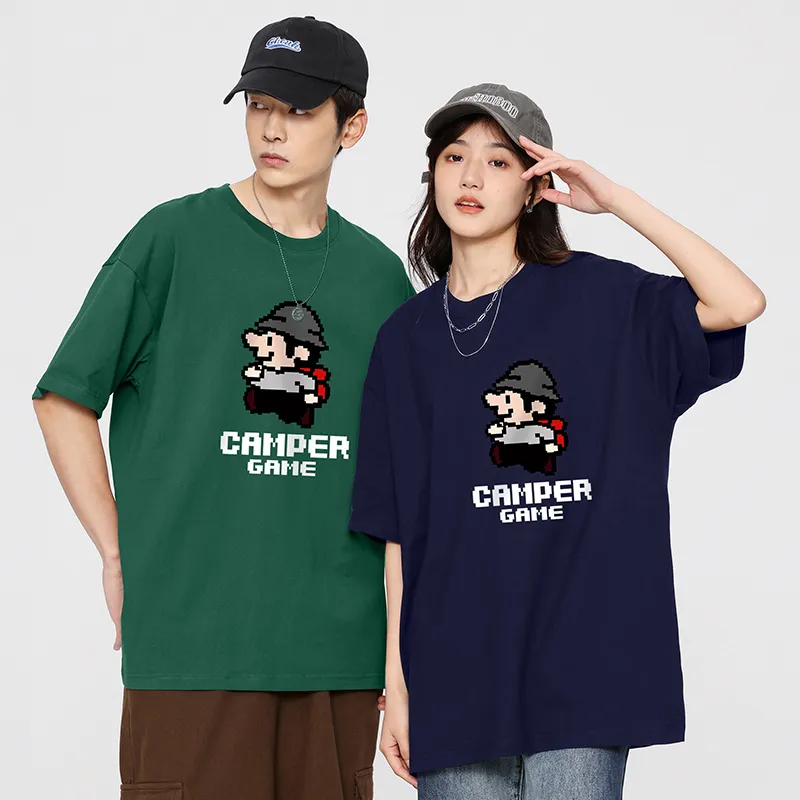 Cotton Gene Drop Shoulder Sleeve T Shirt Unisex-2