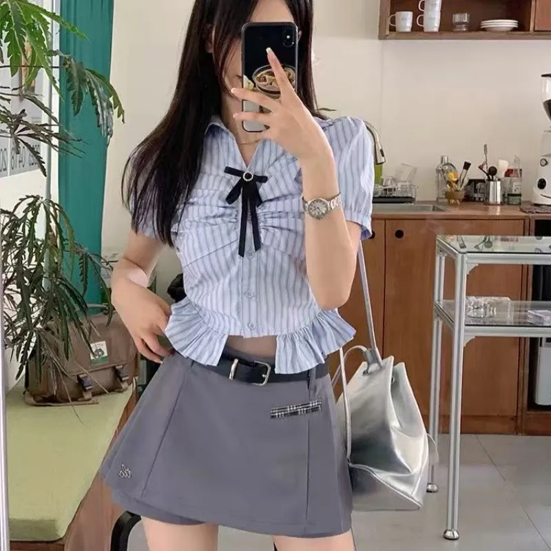 Cotton Gene Two Piece Skirt Sets Women's Picture Color + Gift Bag-3