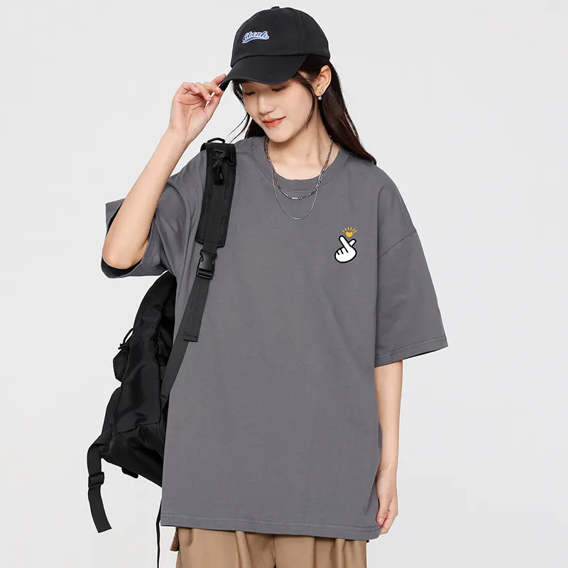 Cotton Gene Drop Shoulder Sleeve T Shirt Women's-1