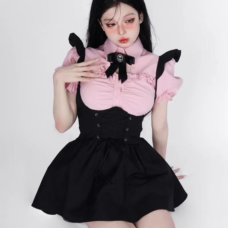 Cotton Gene Two Piece Skirt Sets Women's-4