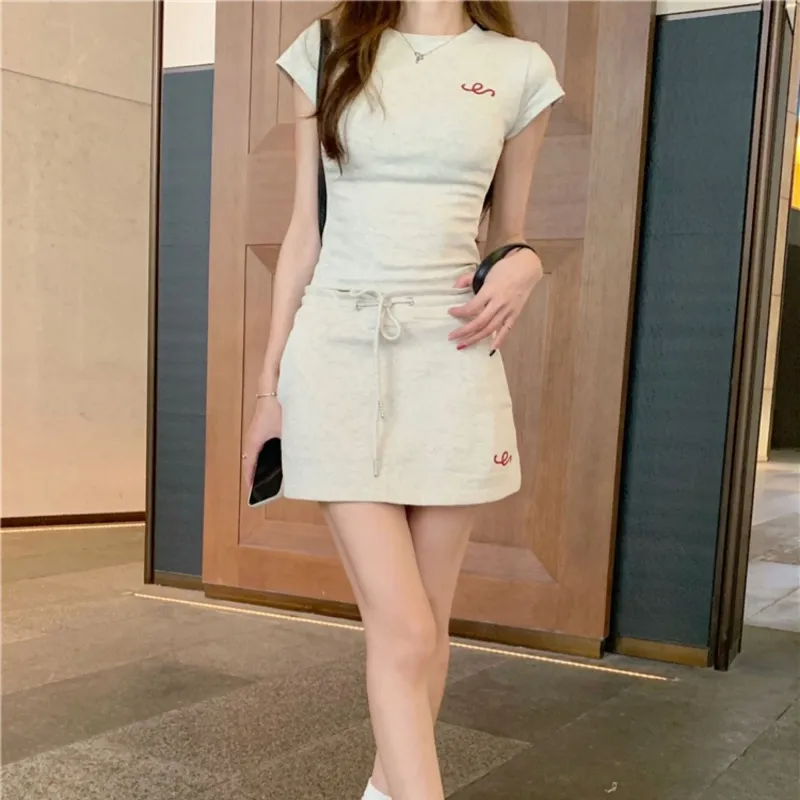 Cotton Gene Two Piece Skirt Sets Women's-4