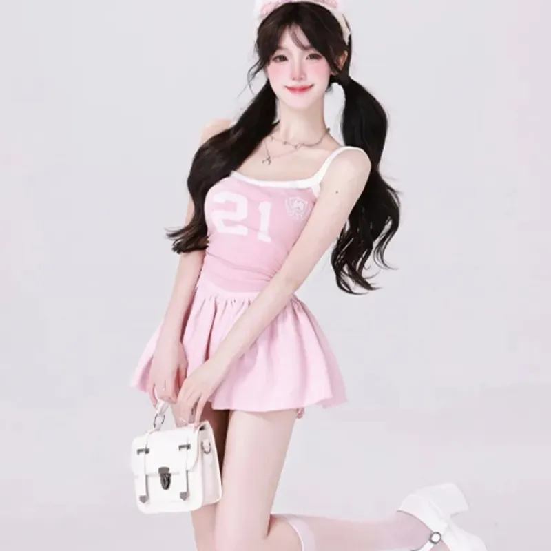 Cotton Gene Two Piece Skirt Sets Women's-4