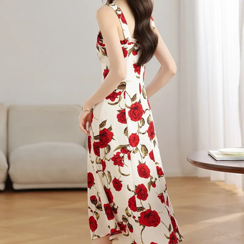 Cotton Gene Slip Dresses Women's Image Color 8308-1