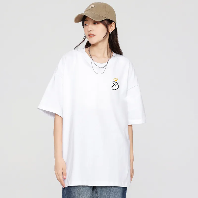 Cotton Gene Drop Shoulder Sleeve T Shirt Women's-13