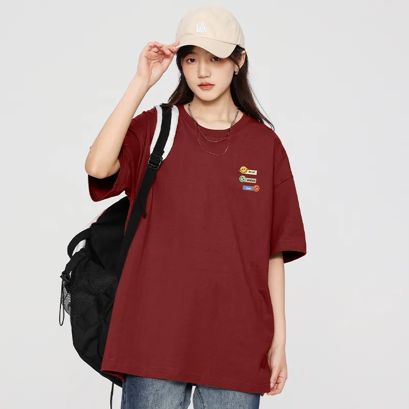 Cotton Gene Drop Shoulder Sleeve T Shirt Women's-6