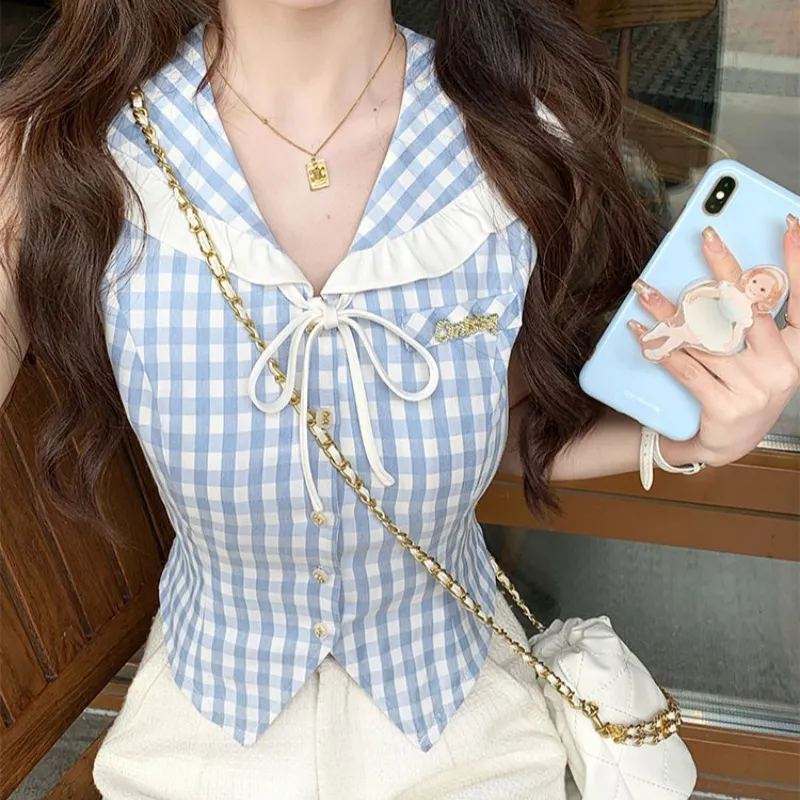 Cotton Gene Crop Tops Women's Image Color 12269+Shopping Bag-5