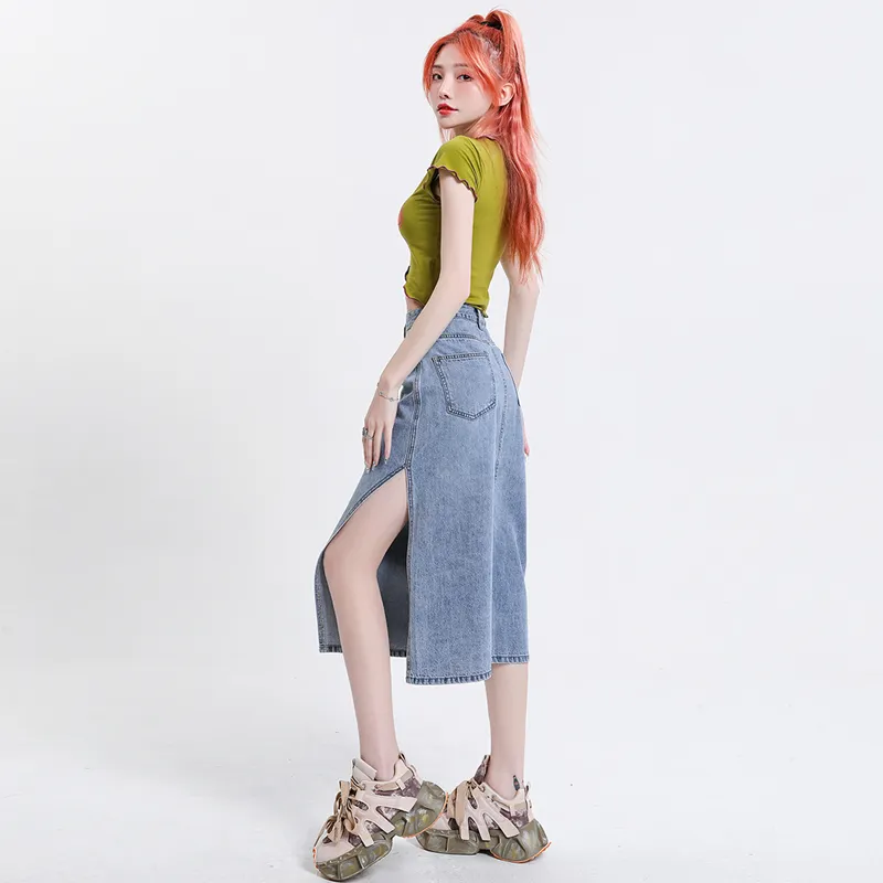 The New Age Family Denim Long Skirt Women's-5