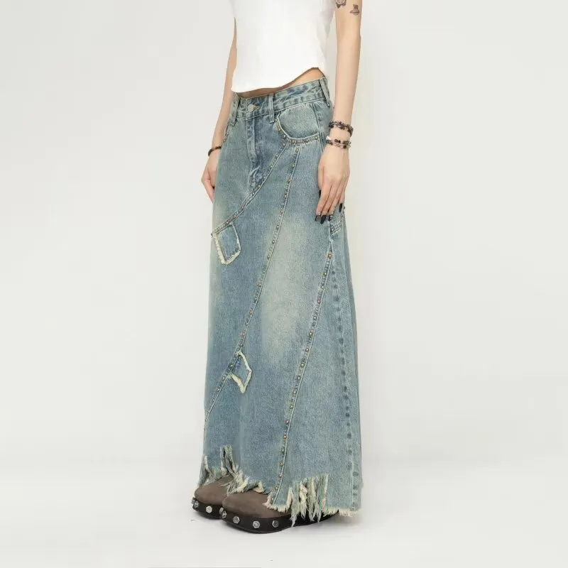 The New Age Family Denim Long Skirt Women's-4