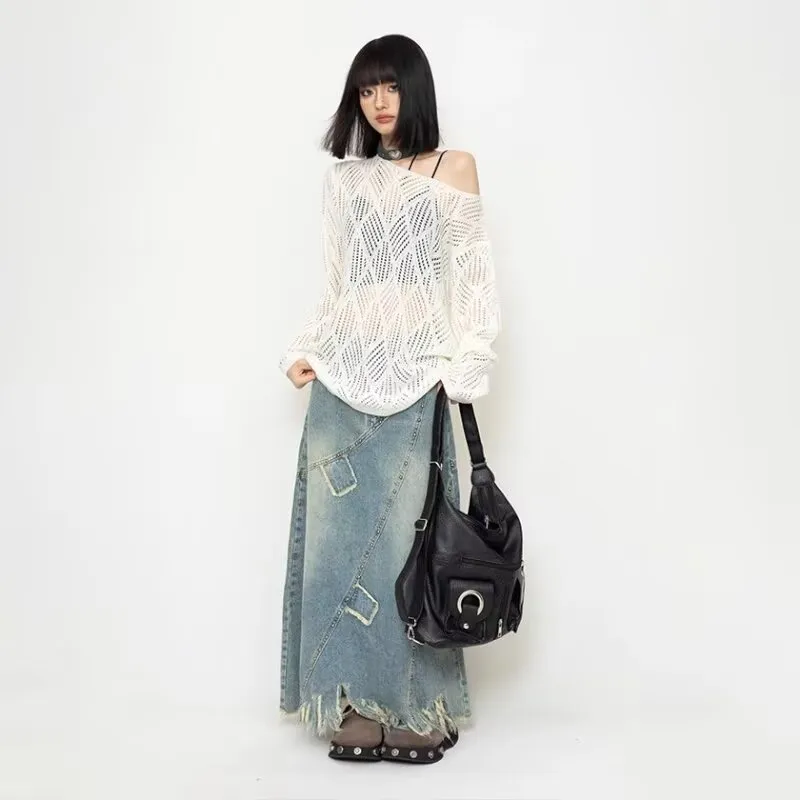 The New Age Family Denim Long Skirt Women's-3