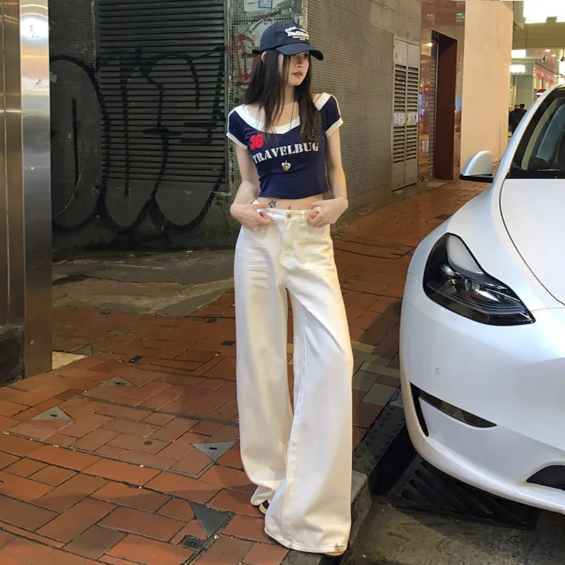 The New Age Family Jeans Women's White-2
