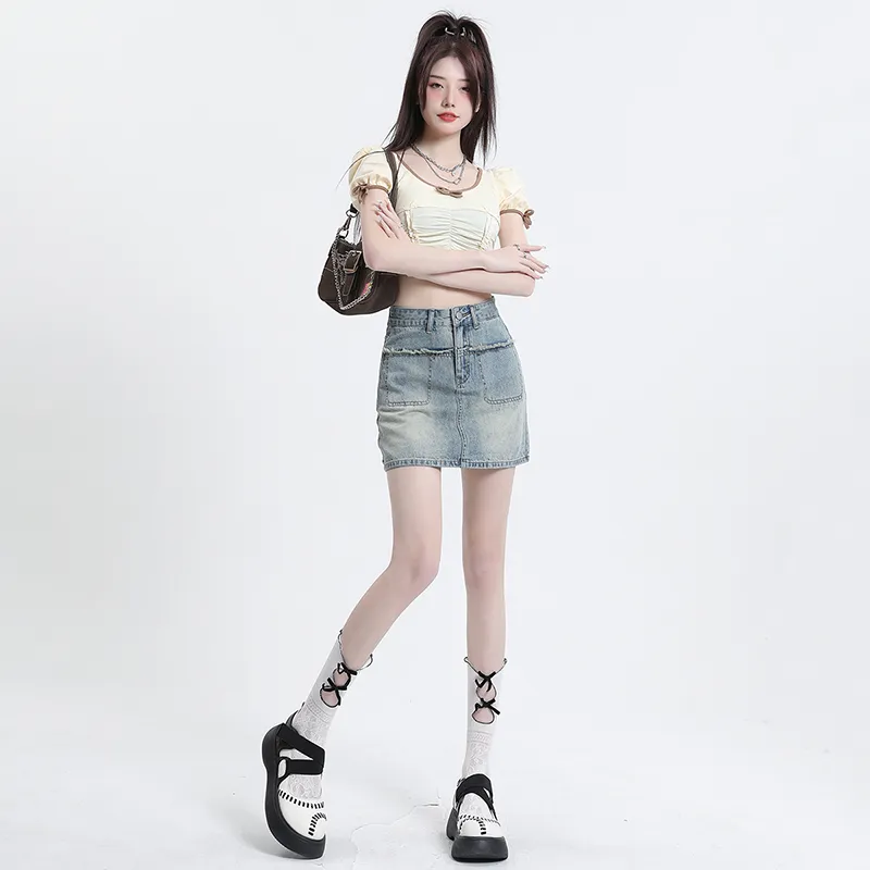 The New Age Family Denim Short Skirts Women's-2