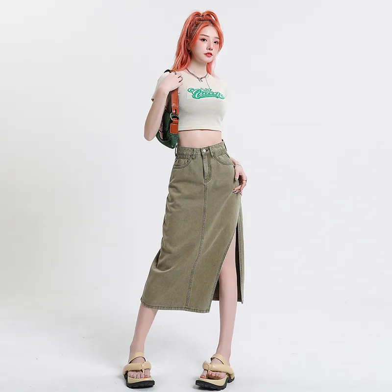 The New Age Family Denim Long Skirt Women's-12