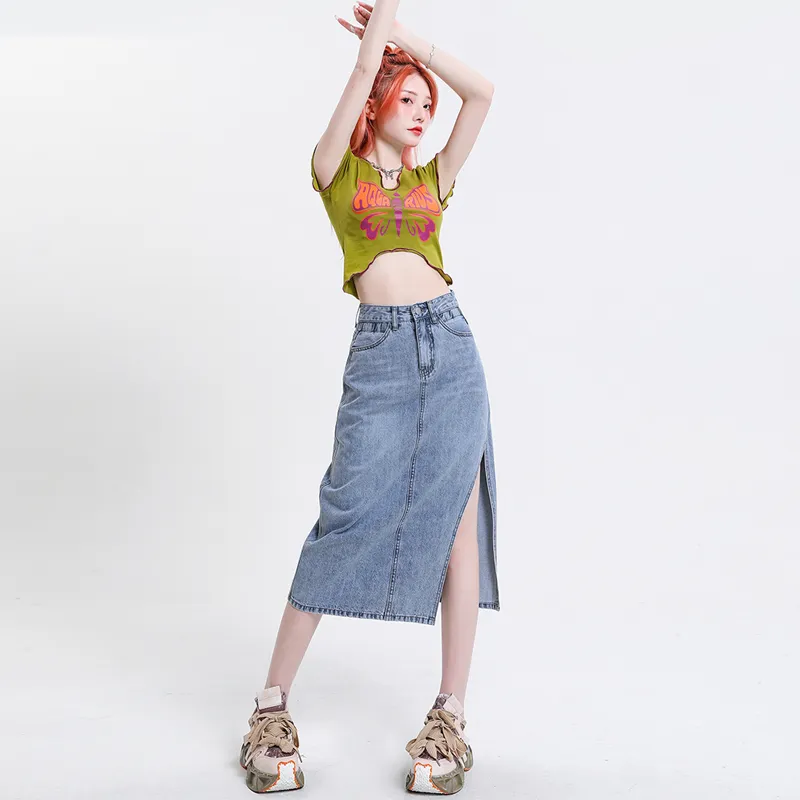 The New Age Family Denim Long Skirt Women's-8