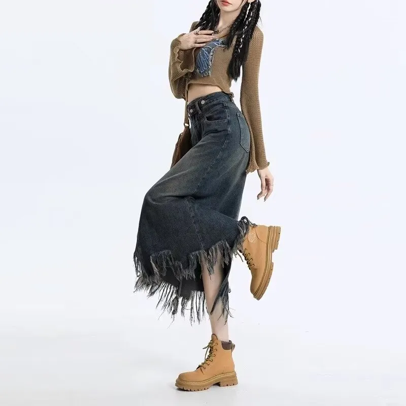 The New Age Family Denim Long Skirt Women's-3
