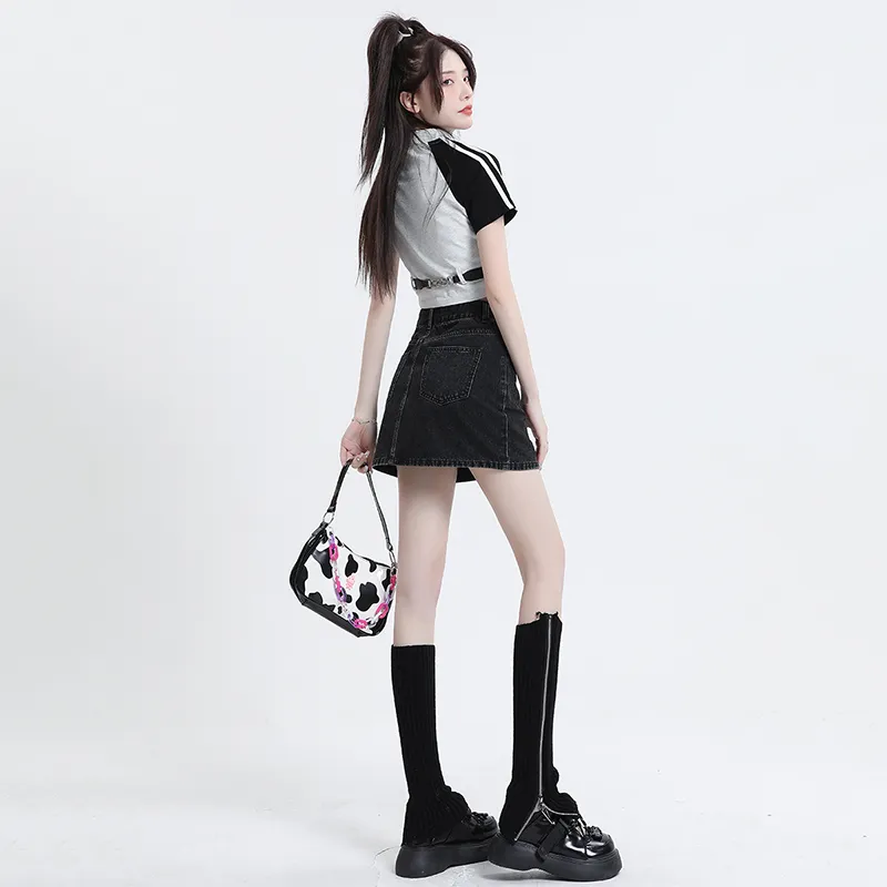 The New Age Family Denim Short Skirts Women's-6