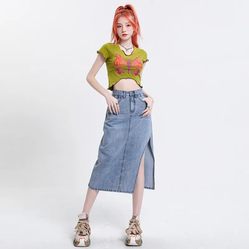 The New Age Family Denim Long Skirt Women's-7
