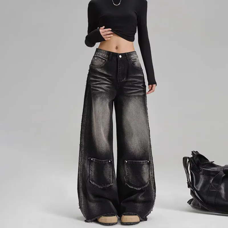 The New Age Family Jeans Women's Black Gray-4