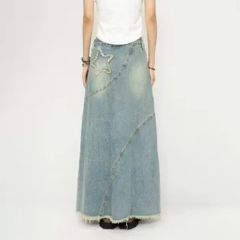 The New Age Family Denim Long Skirt Women's Blue