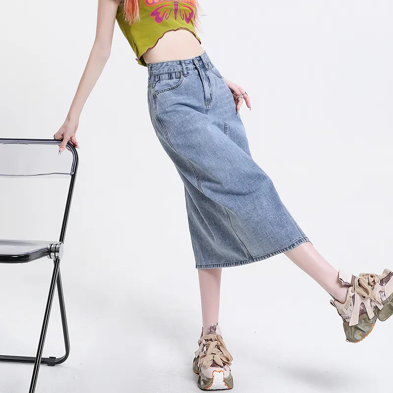 The New Age Family Denim Long Skirt Women's-5