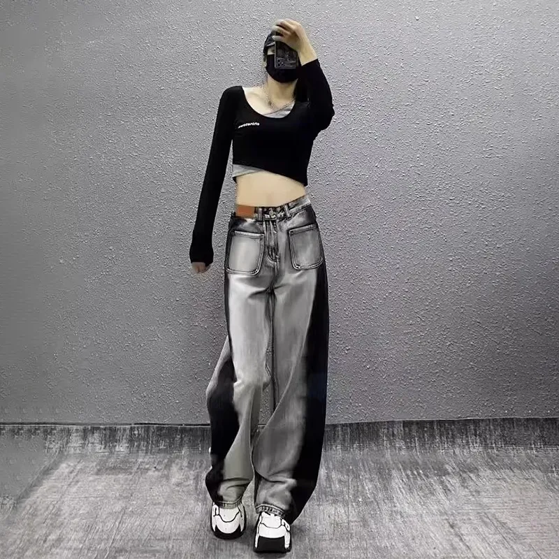 The New Age Family Jeans Women's Black Gray-4