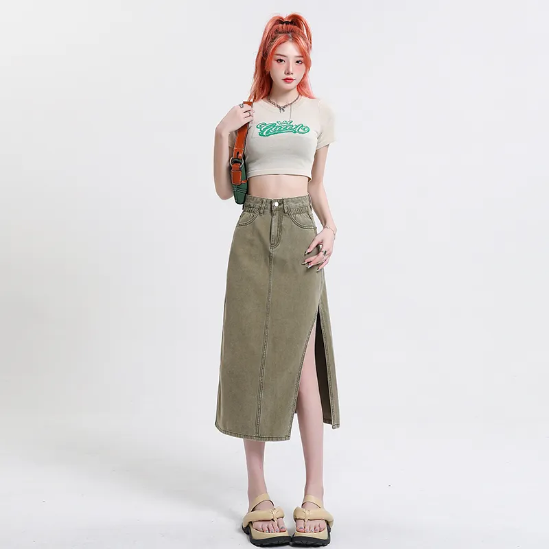 The New Age Family Denim Long Skirt Women's-11