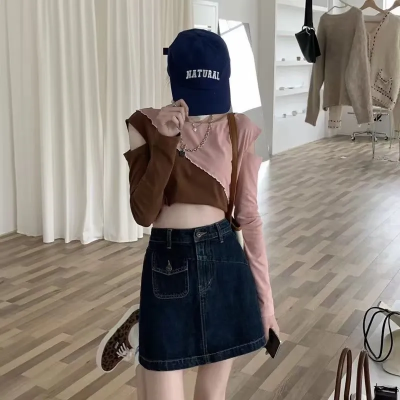 The New Age Family Denim Short Skirts Women's-7