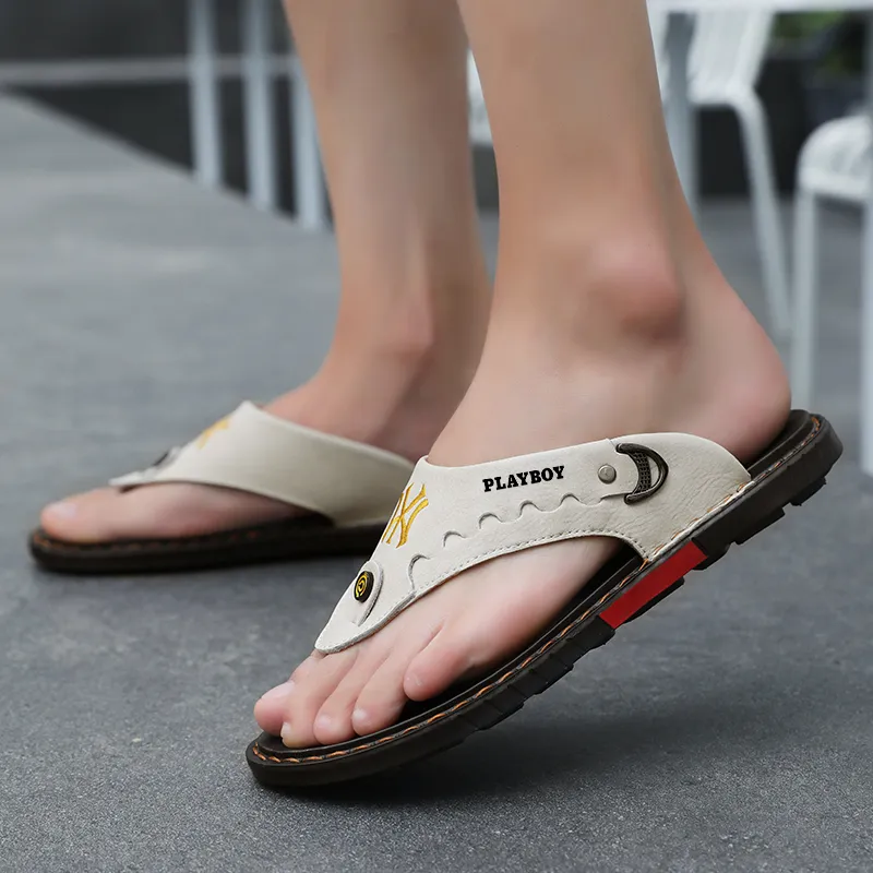Playboy Odor Resistant Abrasion Resistant Slip Resistant Flip Flops Men's-1