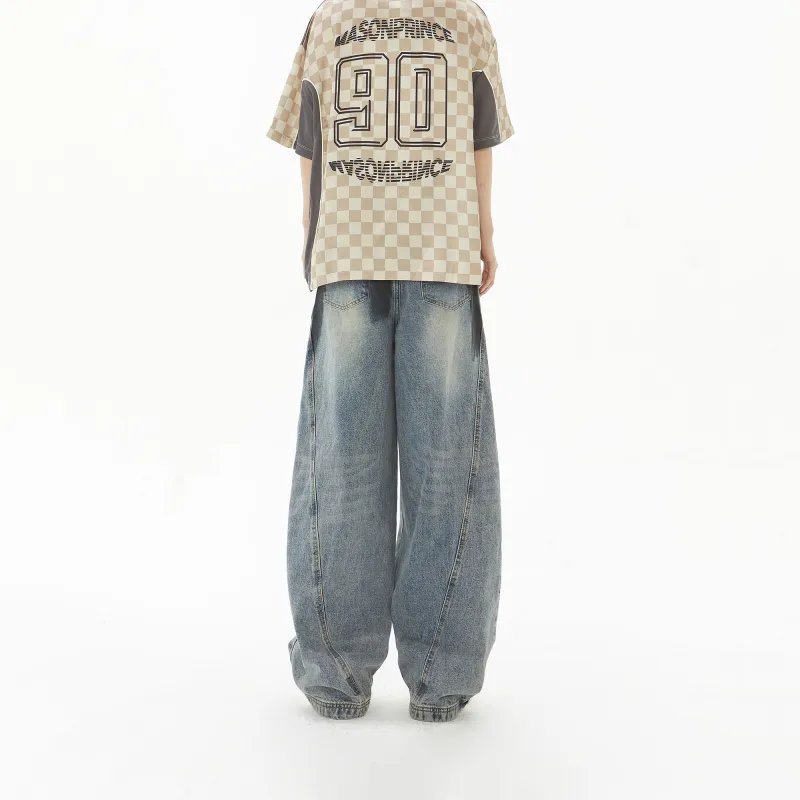 HOZZS Jeans Unisex Color Blocking-6