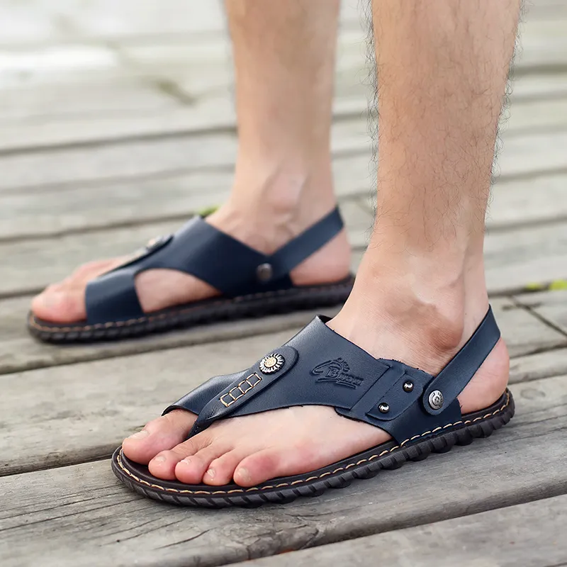LEXON Beach Sandals Men Brown-4