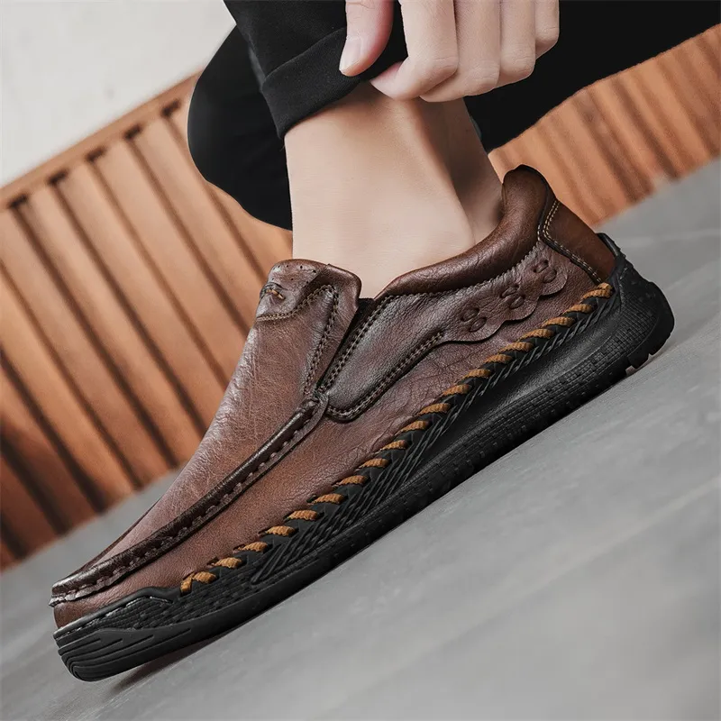 LEXON Men's Casual Shoes Men Low Top Black/Khaki/Dark Brown-13