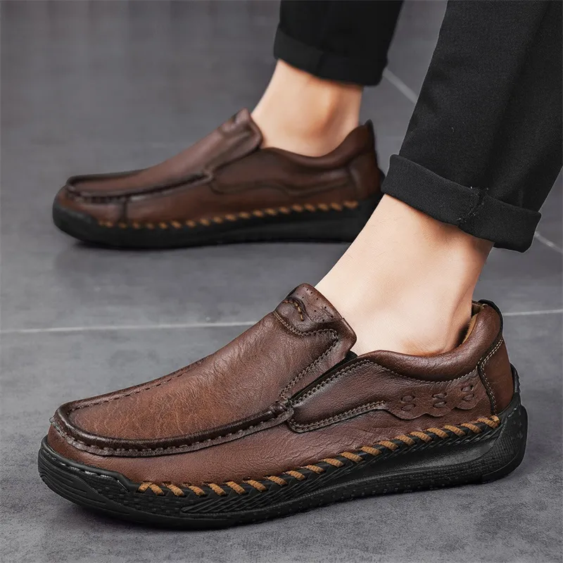 LEXON Men's Casual Shoes Men Low Top Black/Khaki/Dark Brown-14