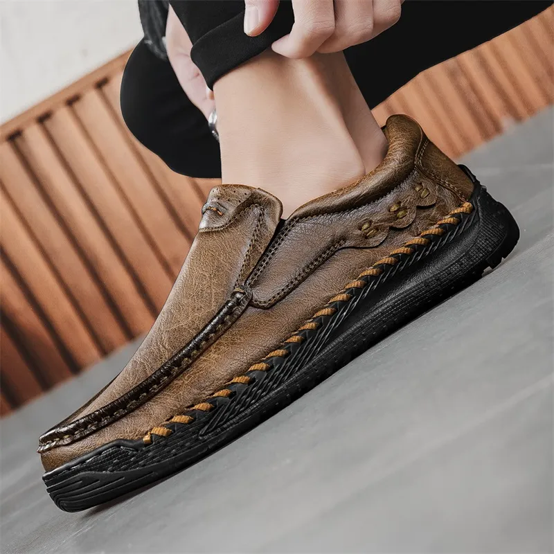 LEXON Men's Casual Shoes Men Low Top Black/Khaki/Dark Brown-8