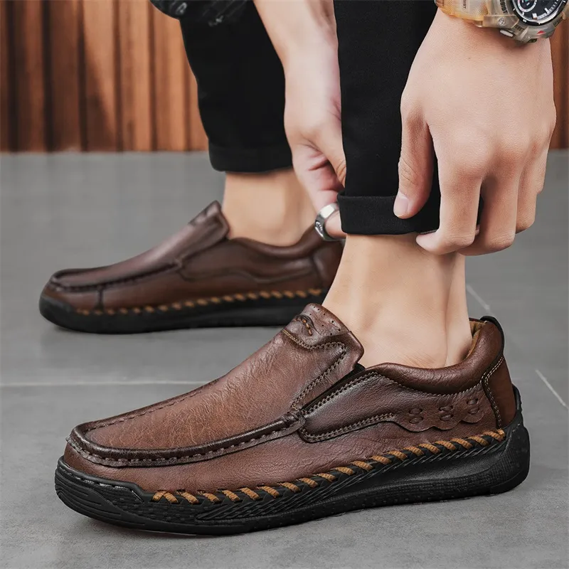 LEXON Men's Casual Shoes Men Low Top Black/Khaki/Dark Brown-12